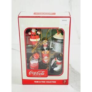 Coca Cola Santa Snowman Ornament 90'S Christmas Holidays New w/ Box Vtg